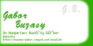 gabor buzasy business card